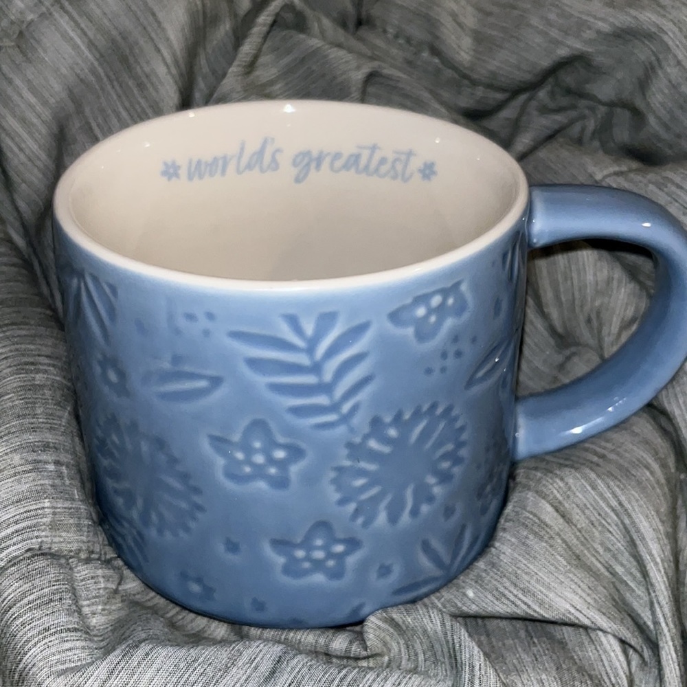 Parker Lane “World’s Greatest” Stoneware mug 15oz embossesd